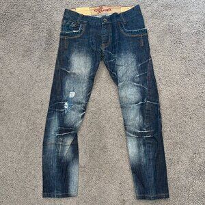 Vintage Y2K Tough Jeansmith Men's Jeans - Japanese Design = Size 34x31 - EUC